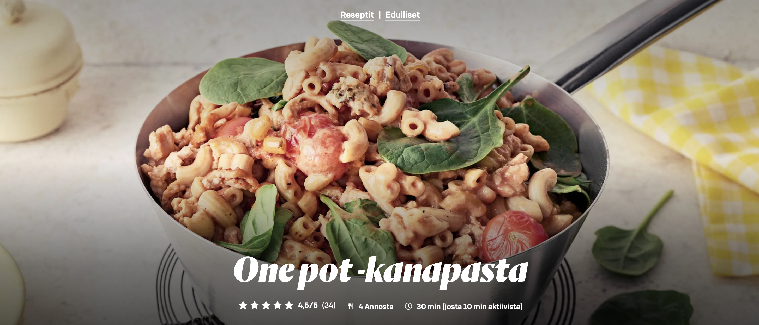 One pot -kanapasta